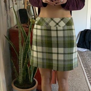J Crew wool plaid skirt